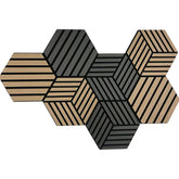 Dark Grey Cube PVC Hanging Wall Panel - Lightweight | Fast UK Delivery